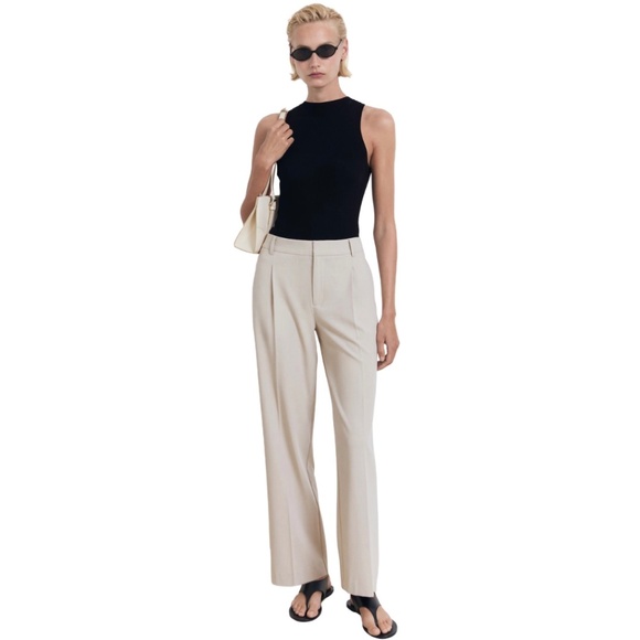 Mango Latvia Straight Fit Pants - Picture 1 of 9
